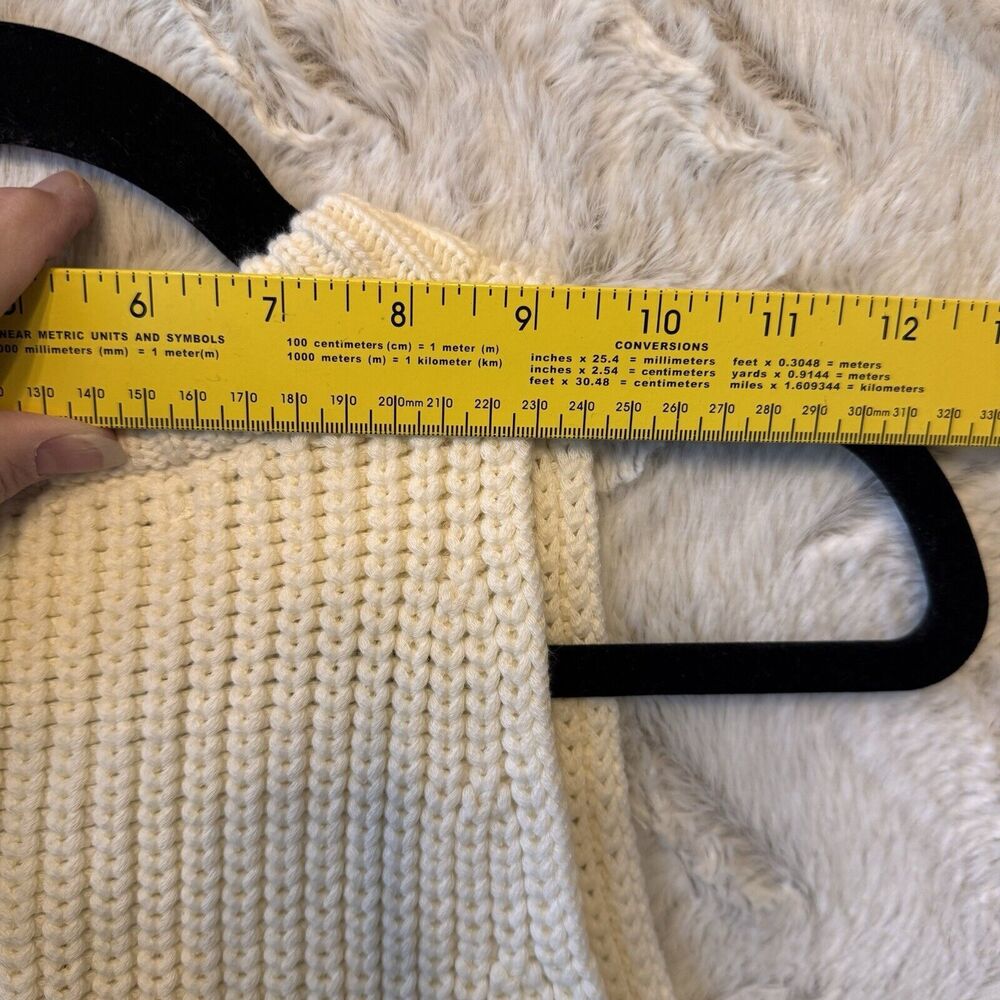 Madewell Cream Knit Sleeveless Button-Front Sweater Vest - Picture 9 of 11